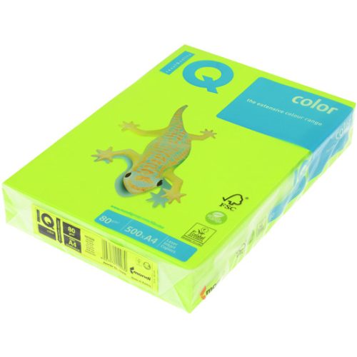 IQ Color Színes Fénymásolópapír A/4 Neon Zöld 80 gramm 500 lap/Csomag