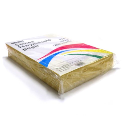 Papírgaléria Színes Fénymásolópapír A/4 Aranysárga 160 gramm 250 lap/Csomag