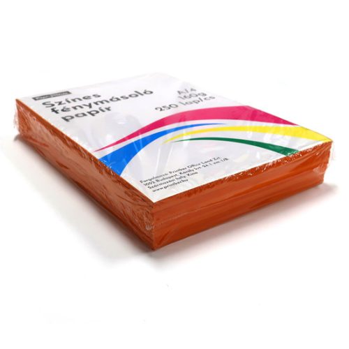 Papírgaléria Színes Fénymásolópapír A/4 Narancssárga 160 gramm 250 lap/Csomag