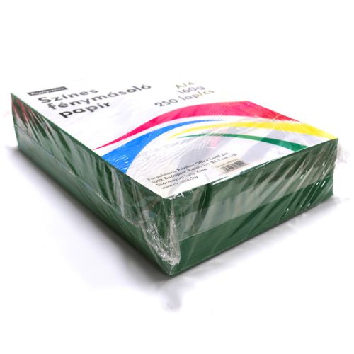 Papírgaléria Színes Fénymásolópapír A/4 Sötétzöld 160 gramm 250 lap/Csomag