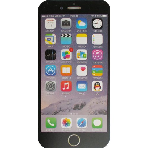 Phone Jegyzettömb Fekete 8x16 cm