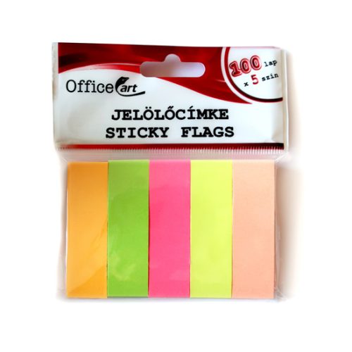 OfficeArt Jelölőcimke 1,5x4,5 cm Neon Szín 5 Szín 100 Lap/Szín