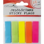 OfficeArt Jelölőcímke 12x45 mm 20 Lap/Szín 5 Szín/Csomag Írható Öntapadó Négyzetes