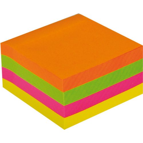 OfficeArt Jegyzettömb Öntapadós 7,6x7,6 cm Vegyes Neon Színek 100 Lap/Szín