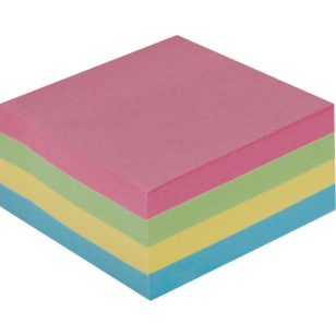   OfficeArt Öntapadó Jegyzettömb 7,6x7,6 Cm 400 Lap Vegyes Pasztell Színek Nyomtalanul Eltávolítható