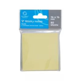   Bluering Jegyzettömb Öntapadós 76x76 mm 80 Lap Sárga Z Hajtású
