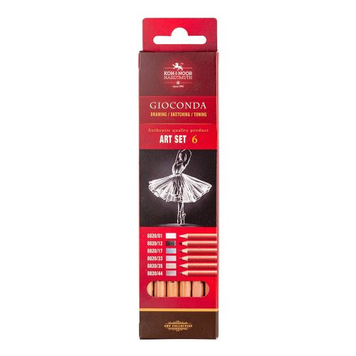 KOH-I-NOOR 8826  PORKÉRTA CERUZA SZETT FEHÉR-FEKETE 8826006008KS