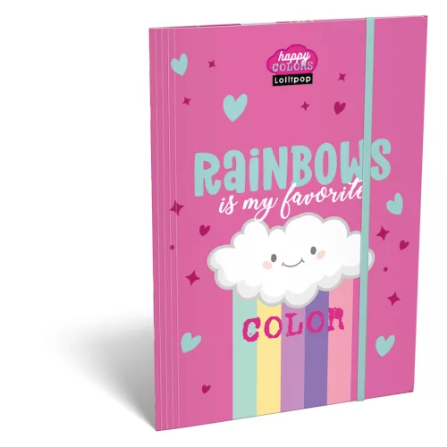 LizzySuli Gumis Mappa A/4 Karton Lollipop Rainbow