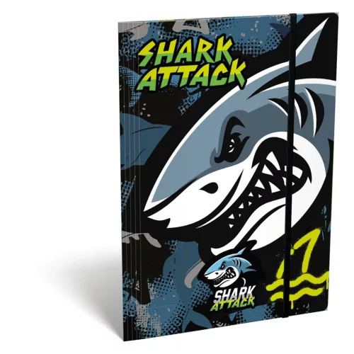 LizzySuli Gumis Mappa A/4 Karton Shark Attack