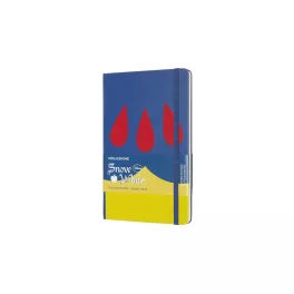   MOLESKINE NOTESZ SNOW WHITE DRESS KEMÉNY KÉK "L" VONALAS