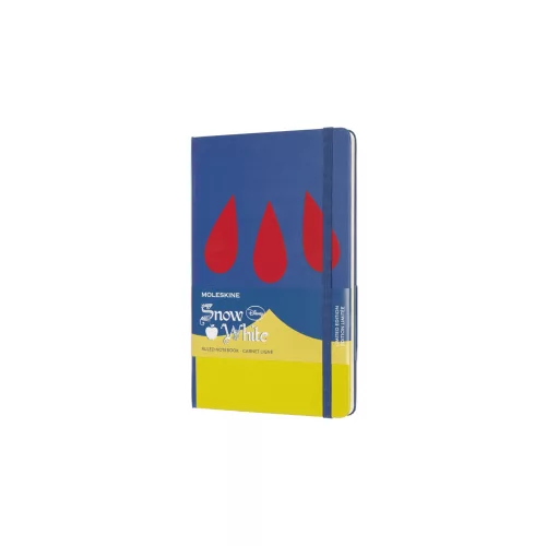 MOLESKINE NOTESZ SNOW WHITE DRESS KEMÉNY KÉK "L" VONALAS