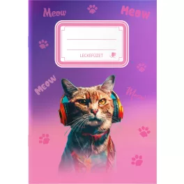 Süni Leckefüzet Tűzött A/5 34 Lapos Cats