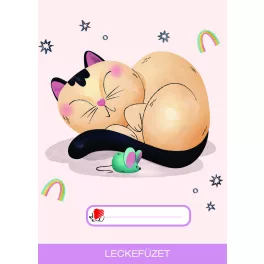 Süni Leckefüzet A/5 34 Lapos Dreaming Cat