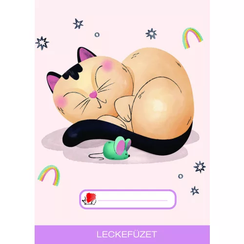 Süni Leckefüzet A/5 34 Lapos Dreaming Cat