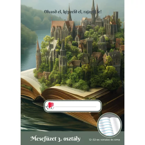 Süni Mesefüzet A/5 12-32 3. Osztályos Vonalas és Sima Dark Colour Vegyes Mintákban