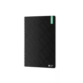Student Spirálfüzet A/4 Sima 100 Lapos Black Prémium