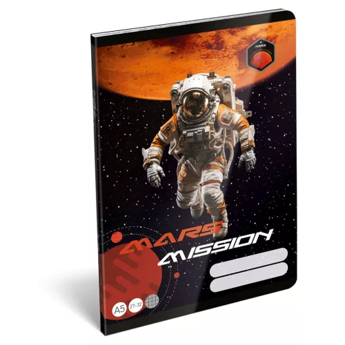LizzySuli Füzet Tűzött A/5 Négyzetrácsos 27-32 32 Lapos Mars Mission