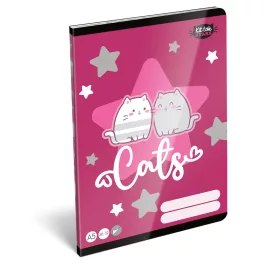   LizzySuli Füzet Tűzött A/5 Sima 20-32 32 Lapos Kittok Stars Purrfect