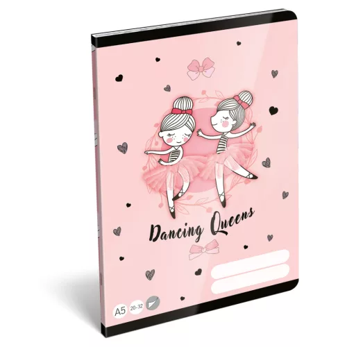 LizzySuli Füzet Tűzött A/5 Sima 20-32 32 Lapos Tiny Dancer Lovely Ballerina