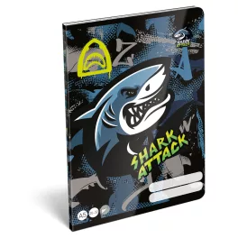   LizzySuli Füzet Tűzött A/5 Sima 20-32 32 Lapos Shark Attack