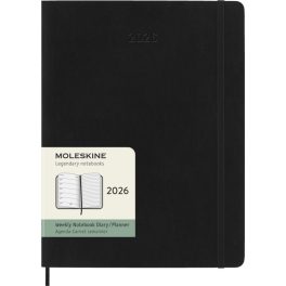   MOLESKINE HATÁRIDŐNAPLÓ 2025 12 HÓNAP HETI TERVEZŐ PUHA FEKETE "XL"