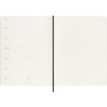 MOLESKINE HATÁRIDŐNAPLÓ 2025 12 HÓNAP HETI TERVEZŐ PUHA FEKETE "XL"
