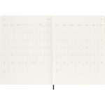 MOLESKINE HATÁRIDŐNAPLÓ 2025 12 HÓNAP HETI TERVEZŐ PUHA FEKETE "XL"