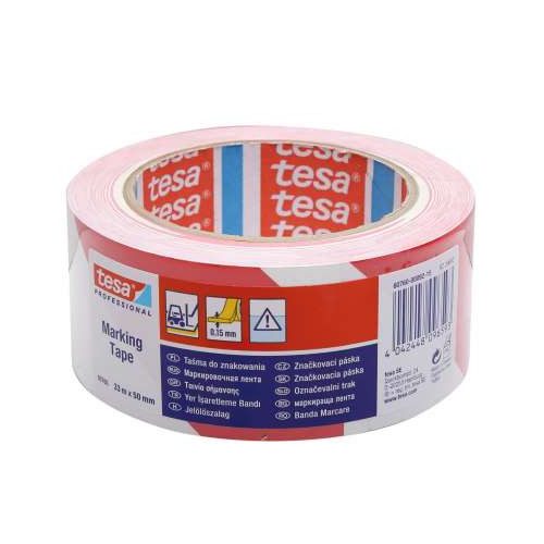 TESA 60760-92 JELÖLŐSZALAG PIROS/FEHÉR 33MX50MM