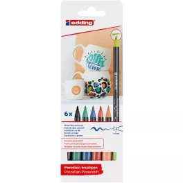   Edding 4200/6 Porcelán Ecsetirón Marker Vivid Color 6 Különböző Szín
