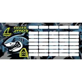   LizzySuli Órarend Kicsi 17,8x7,7 cm Kétoldalas Shark Attack