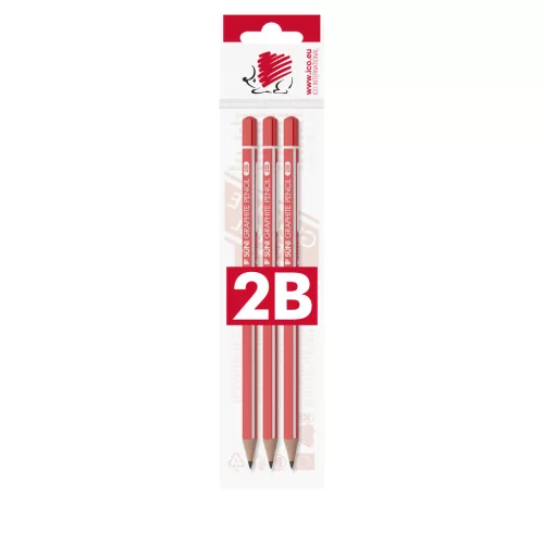 SÜNI GRAFITCERUZA HÁROMSZÖGLETŰ 2B 3 DB
