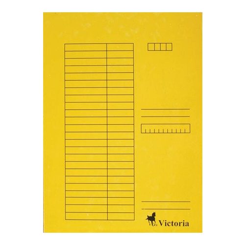 Victoria Iratgyűjtő Papír A/4 Sárga 5 Darab/Csomag