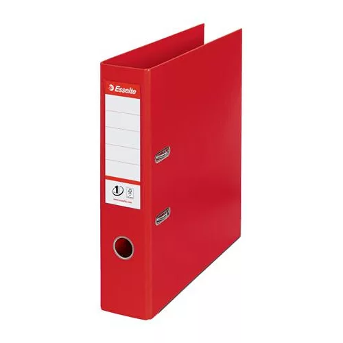 Esselte Iratrendező A/4 75Mm Standard, PP/PP, Élvédő Sínnel Piros