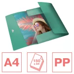Esselte ColourBreeze PP Gumis Mappa A/4 Zöld