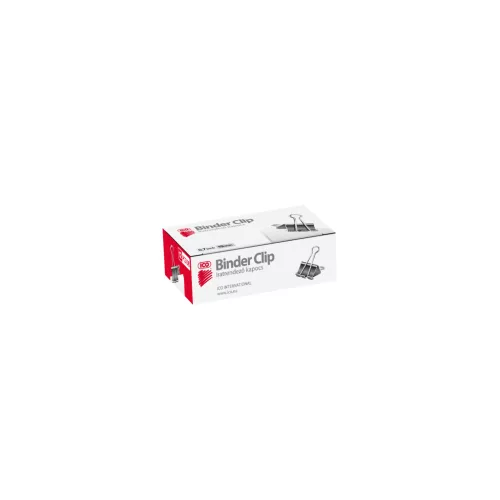 Ico Bindercsipesz 19 mm fekete 12 darab/doboz