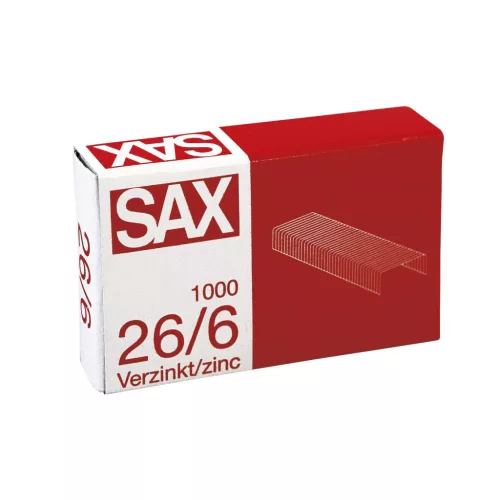Tűzőkapocs 26/6 sax cink