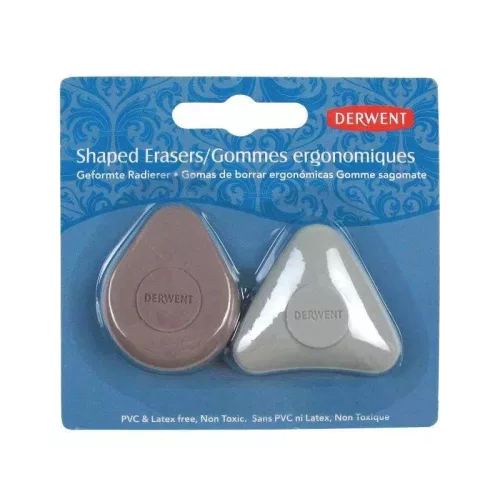 Derwent Ergonomikus Radír 2 Darab/Készlet 1 Darab Háromszög Alakú és 1 Darab Csepp Alakú