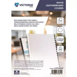   Victoria Spirál Hátlap A/4 230 Gramm Bőrhatású 100 Darab/Csomag Fehér