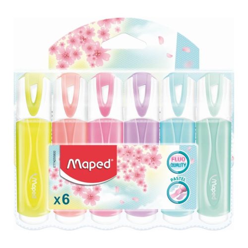 Maped Fluo Peps Quality Szövegkiemelő Készlet 1-5 mm 6 Különböző Pasztell Szín