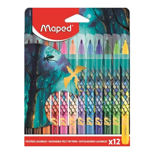 Maped Filctoll Készlet 12 Darab/Csomag Kimosható 2,8 mm Dragon