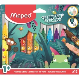   Maped Filctoll Készlet 12 Darab/Csomag Kimosható 5 mm Jungle Fever