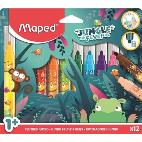 Maped Filctoll Készlet 12 Darab/Csomag Kimosható 5 mm Jungle Fever