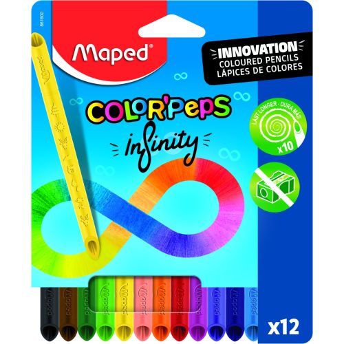 Maped Color Peps Infinity Háromszögletű Ceruza Készlet 12 Szín