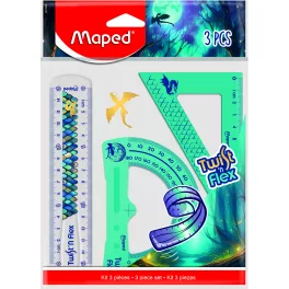   Maped Twist N Flex Vonalzó Készlet 15 cmTörhetetlen 3 Darab/Készlet Dragon