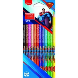   Maped Színesceruza Készlet Háromszögletű 12 Szín/Készlet Superman