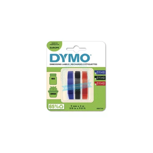 Dymo Betűnyomó Szalag Készlet 3 darab/csomag 9 mm x 3 m Vegyes Színek