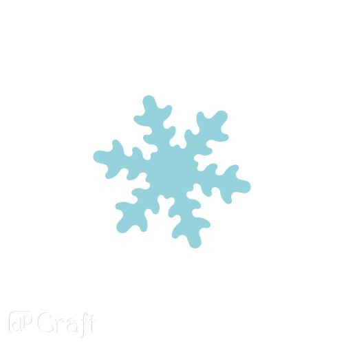 DP Craft Formalyukasztó Dekorgumihoz 25 mm Hópehely Minta