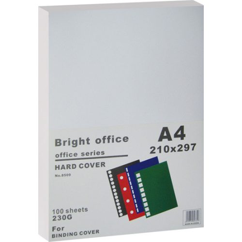 OfficeArt Spirál Hátlap A/4 Bőrhatású Matt Fehér 230 gramm 100 ív/Csomag