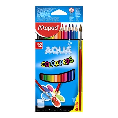 Maped Color Peps Akvarell Színes Ceruza Készlet Ecsettel 12 Darabos