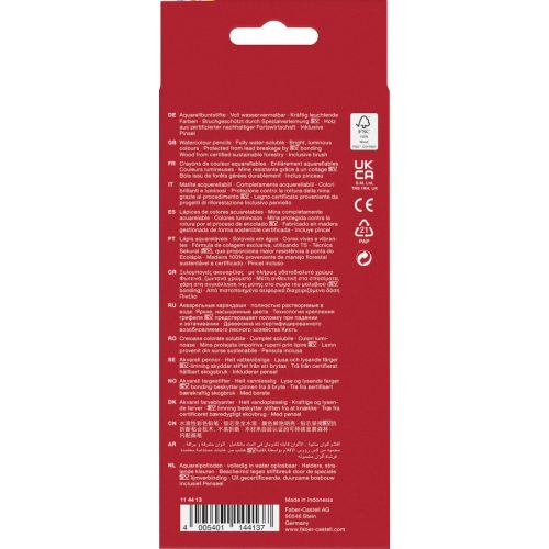Faber Castell Színes Ceruza Készlet 12 Darabos hatszögletű Halas Mintájú Dobozban